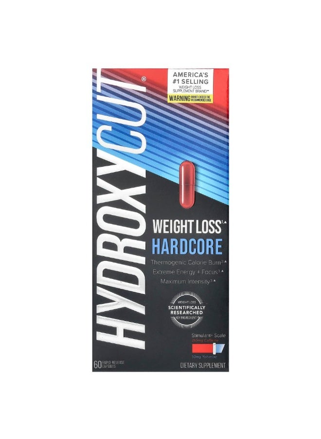 Hydroxycut Hardcore 60 Capsules – High Caffeine Energy & Metabolism Support Supplement with Green Coffee Extract - Image 3